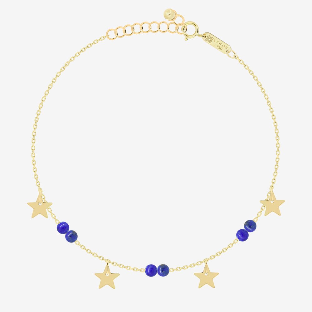 Stars Bracelet in Lapis Lazuli - 18k Gold - Ly
