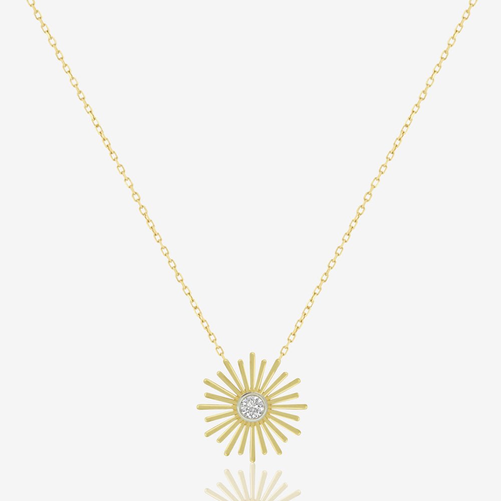 Sunshine Diamond Necklace - 18k Gold - Ly