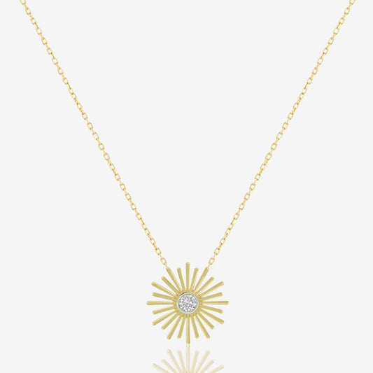 Sunshine Diamond Necklace - 18k Gold - Ly