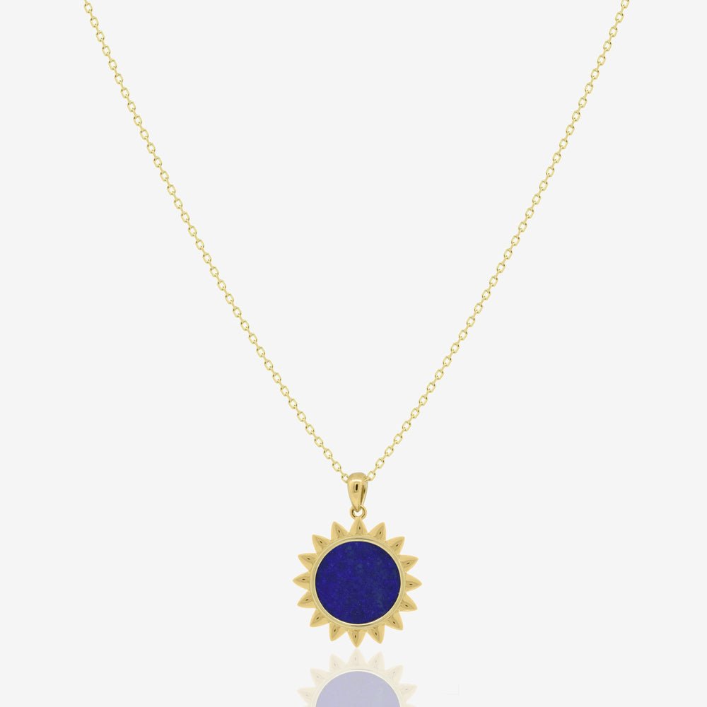 Sunshine Necklace in Lapis Lazuli - 18k Gold - Ly