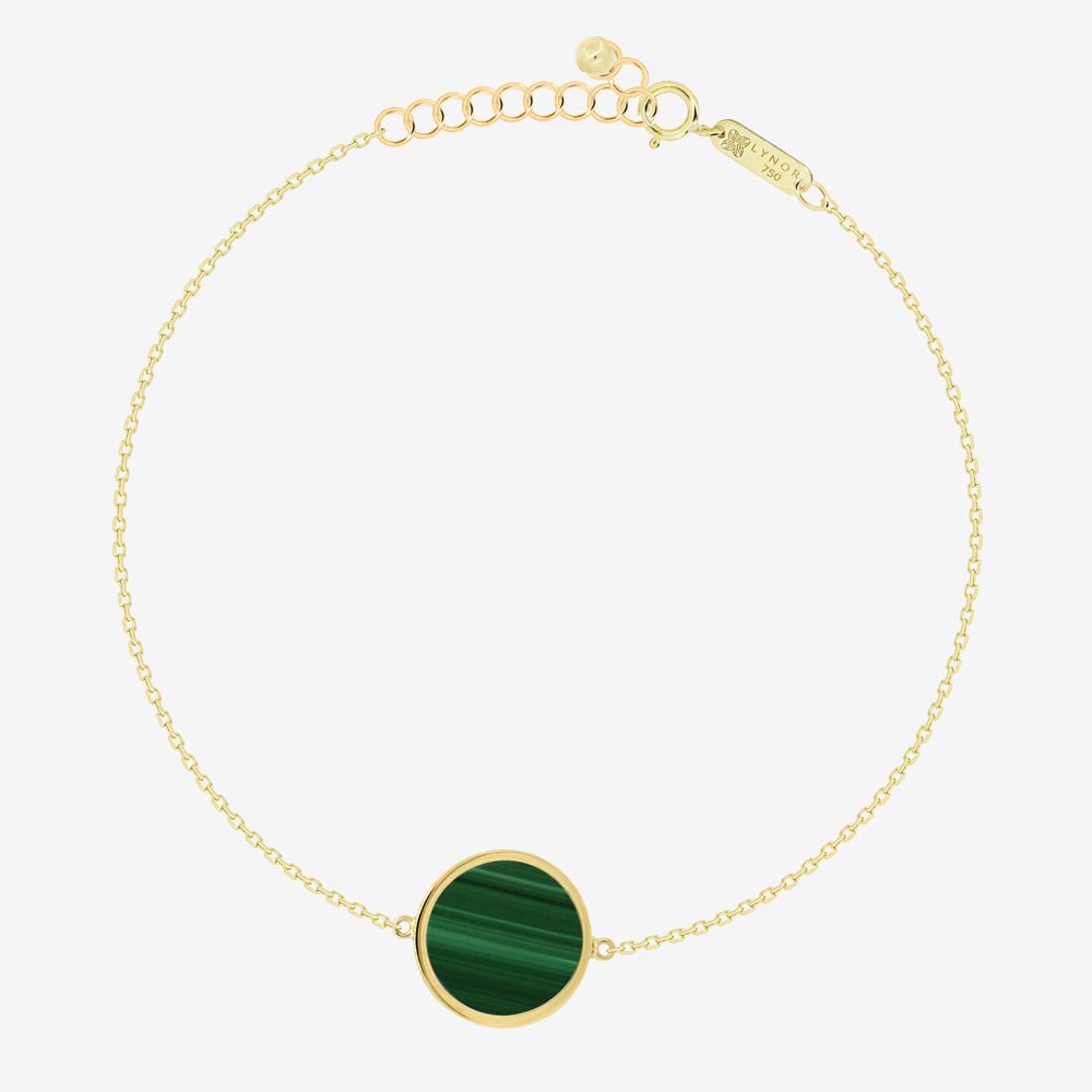 Tigri Bracelet in Green Malachite - 18k Gold - Ly