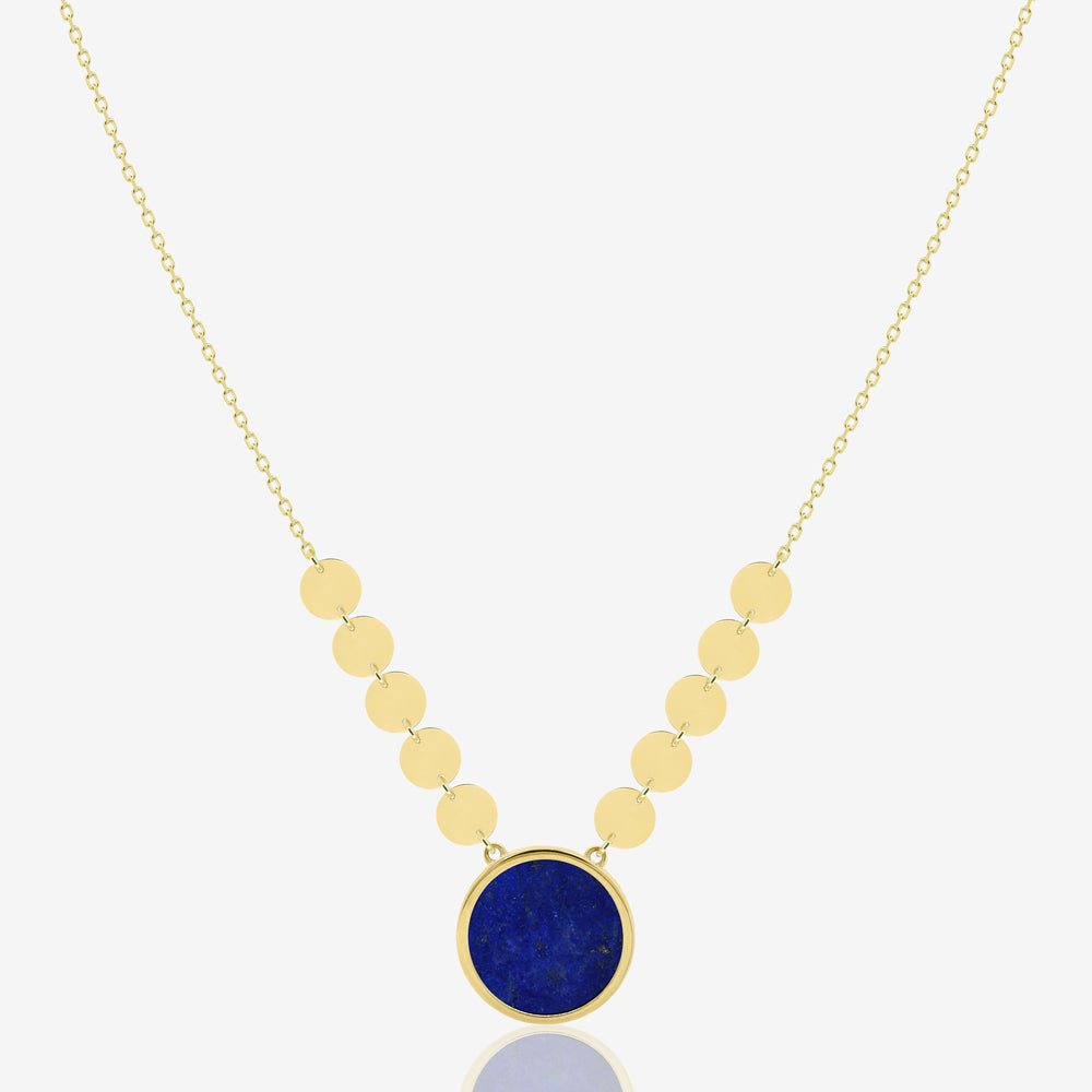 Tigri Lunas Necklace in Lapis Lazuli - 18k Gold - Ly