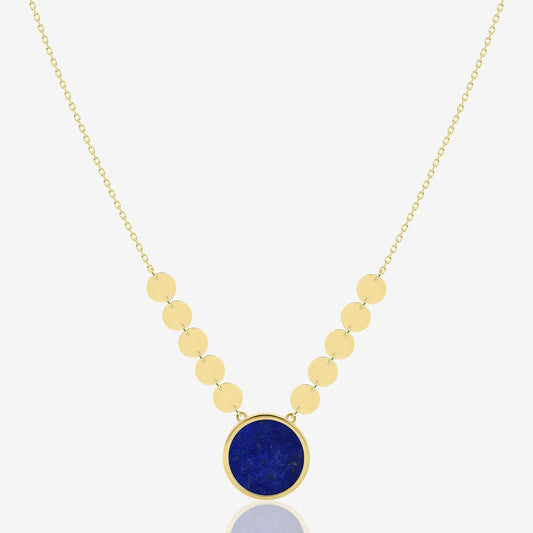 Tigri Lunas Necklace in Lapis Lazuli - 18k Gold - Ly