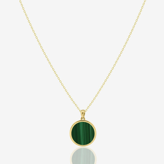 Tigri Necklace in Green Malachite - 18k Gold - Ly