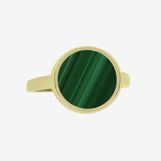 Tigri Ring in Green Malachite - 18k Gold - Ly