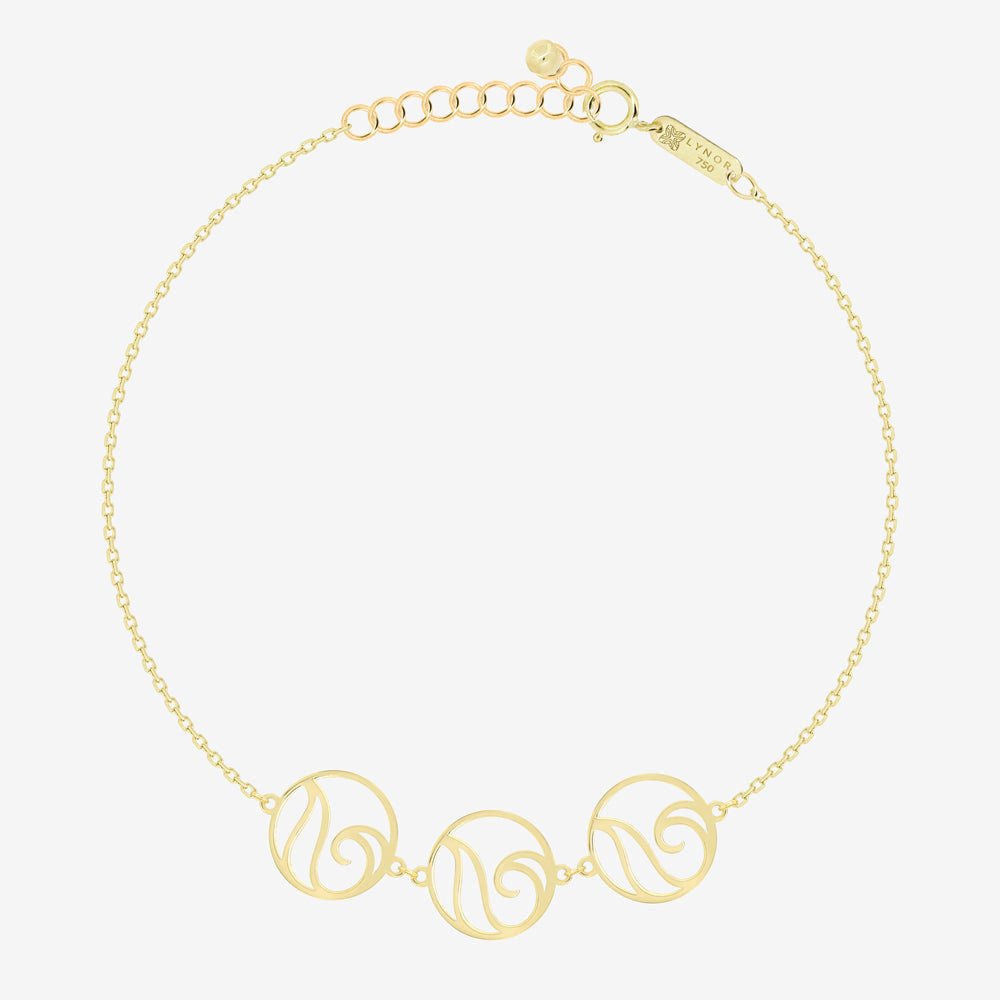 Waves Bracelet - 18k Gold - Ly