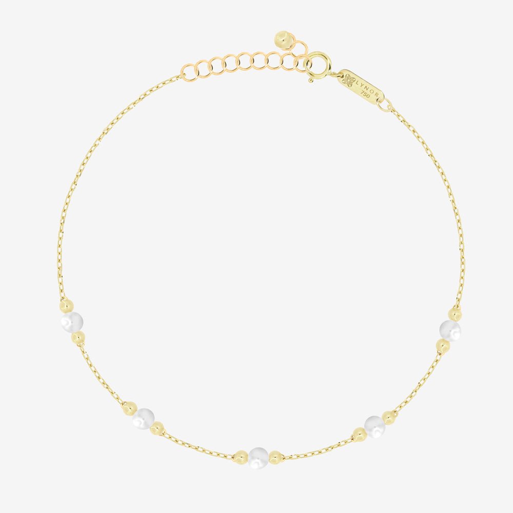 White Cherry Bracelet in Pearl - 18k Gold - Ly