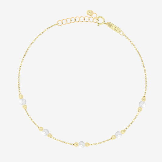 White Cherry Bracelet in Pearl - 18k Gold - Ly