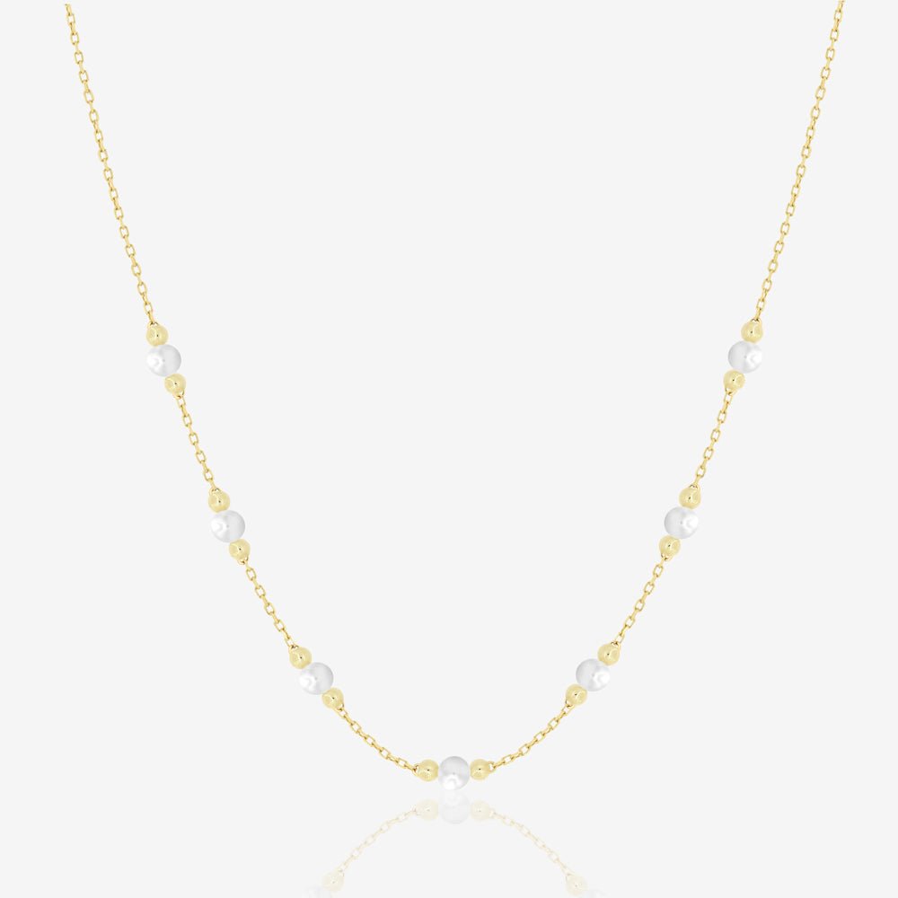White Cherry Necklace in Pearl - 18k Gold - Ly