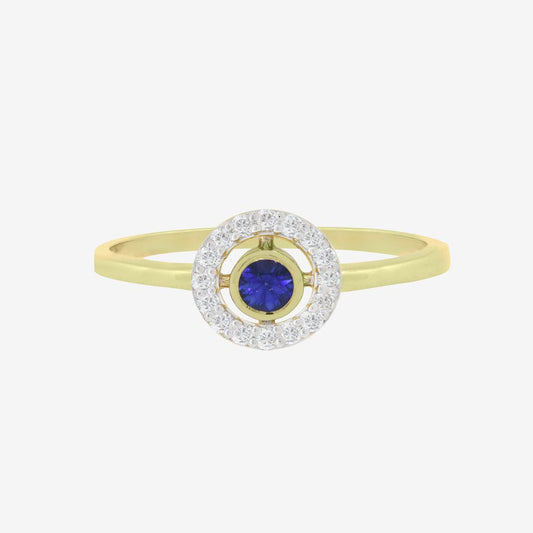 Yona Ring in Diamond & Sapphire - 18k Gold - Ly