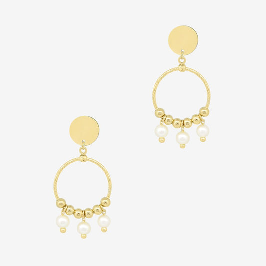 Zoey Earrings in Pearl - 18k Gold - Ly