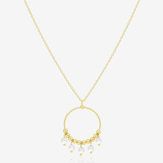 Zoey Necklace in Pearl - 18k Gold - Ly