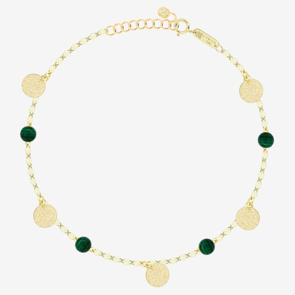Zola Bracelet in Green Malachite - 18k Gold - Ly